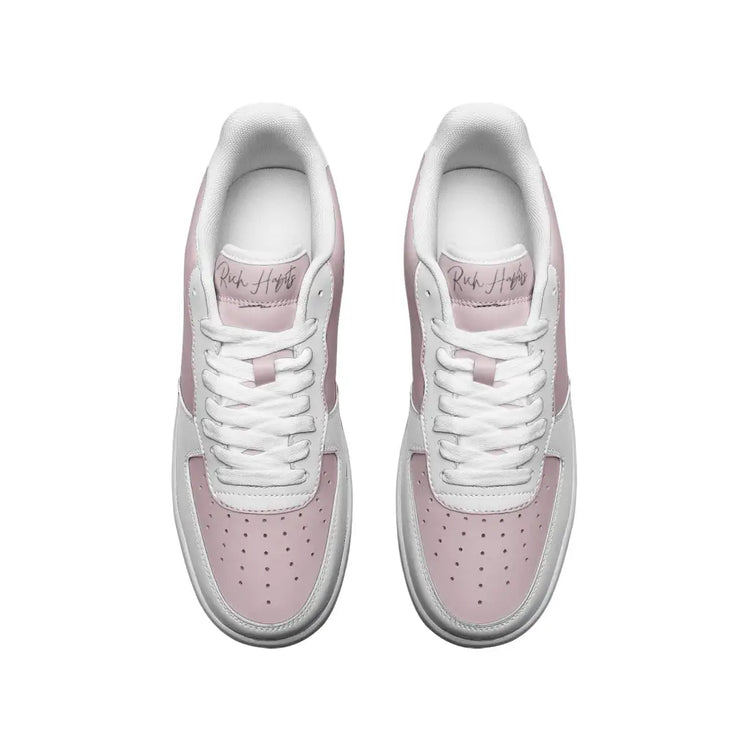 RH1 Nude/White Low Top Leather Sneakers - Shoes