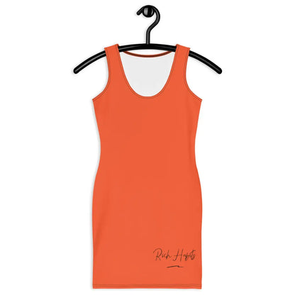 Orange Fitted Dress - XS