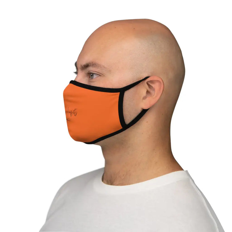 Orange Fitted Polyester Face Mask - One size - Accessories