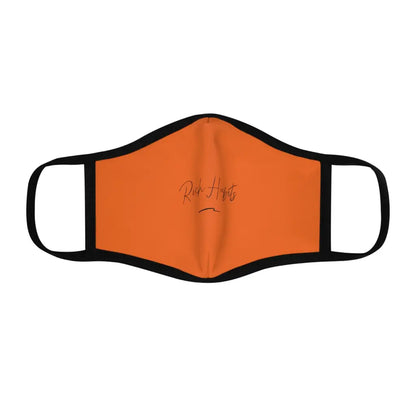 Orange Fitted Polyester Face Mask - One size - Accessories