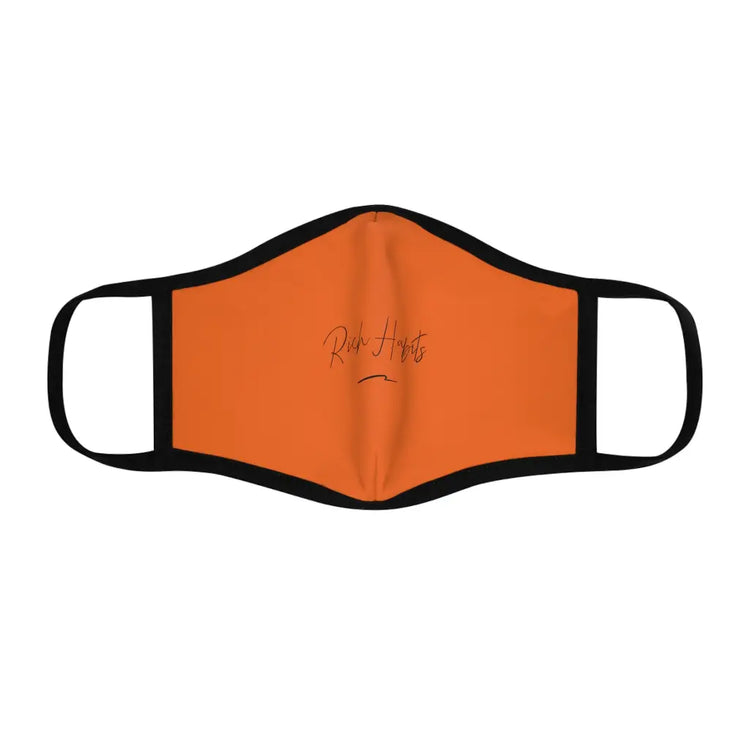 Orange Fitted Polyester Face Mask - One size - Accessories