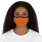 Orange Fitted Polyester Face Mask - One size - Accessories