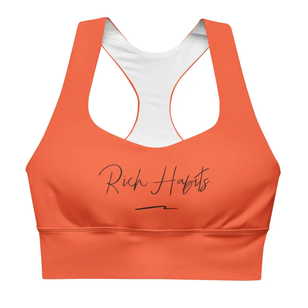 Orange Longline sports bra - XS