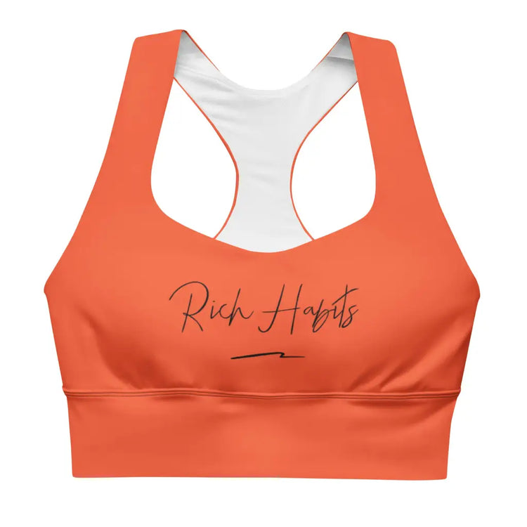 Orange Longline sports bra - XS