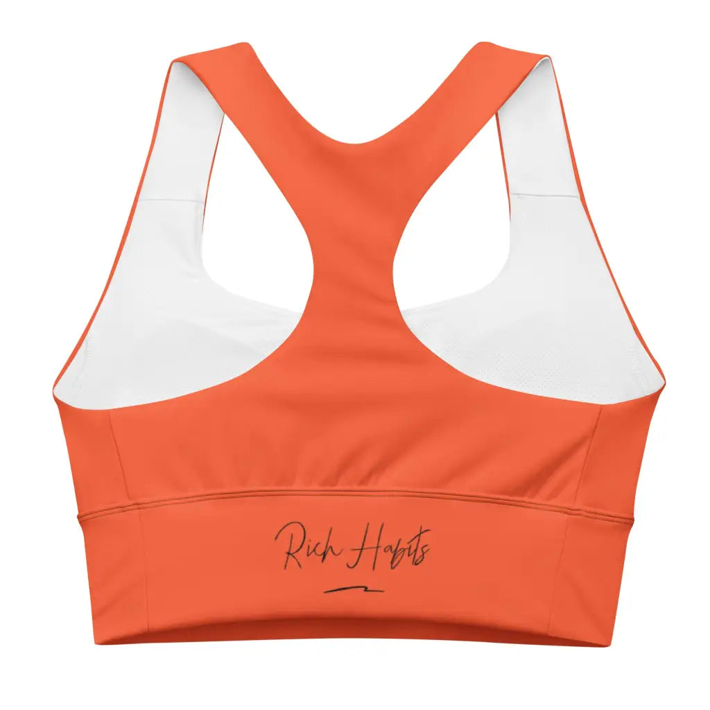 Orange Longline sports bra