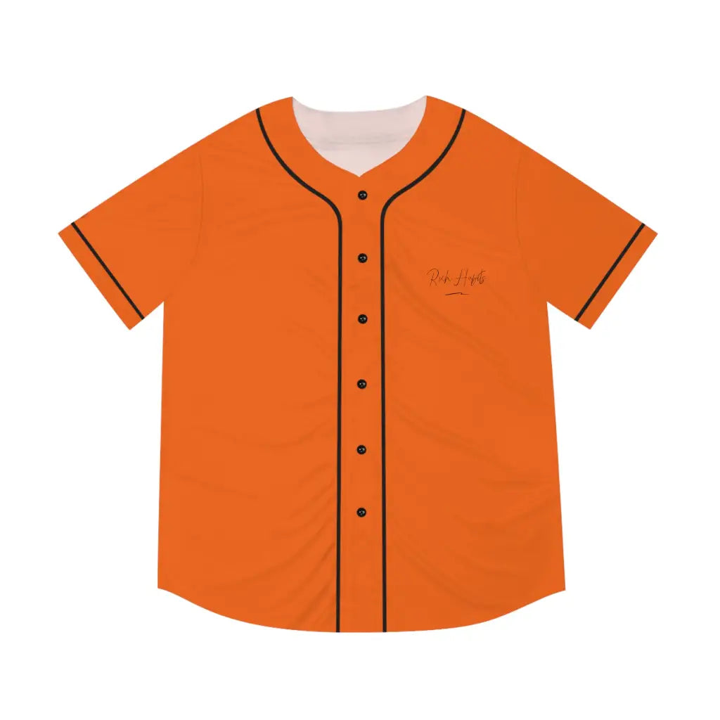 Orange Men’s Baseball Jersey - XL / Black - All Over Prints