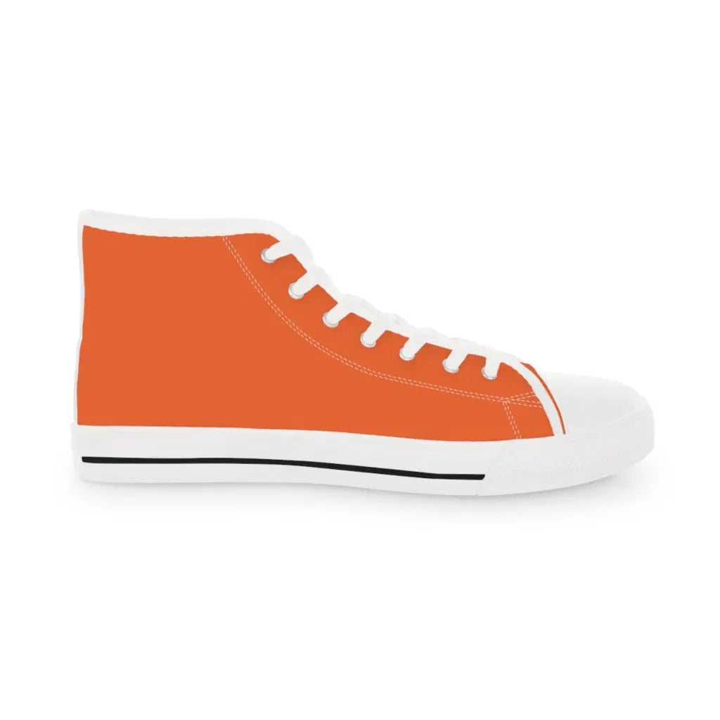 Orange Men’s High Top Sneakers - Shoes