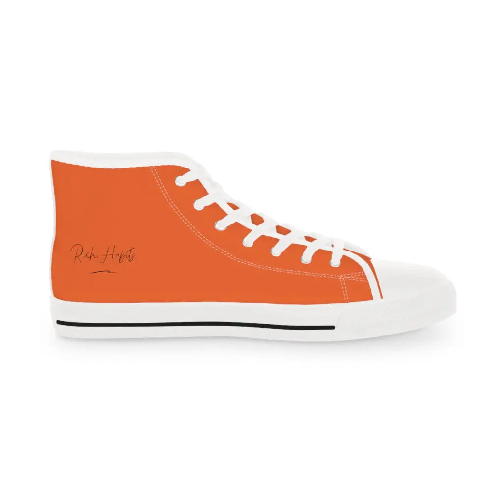 Orange Men’s High Top Sneakers - Shoes