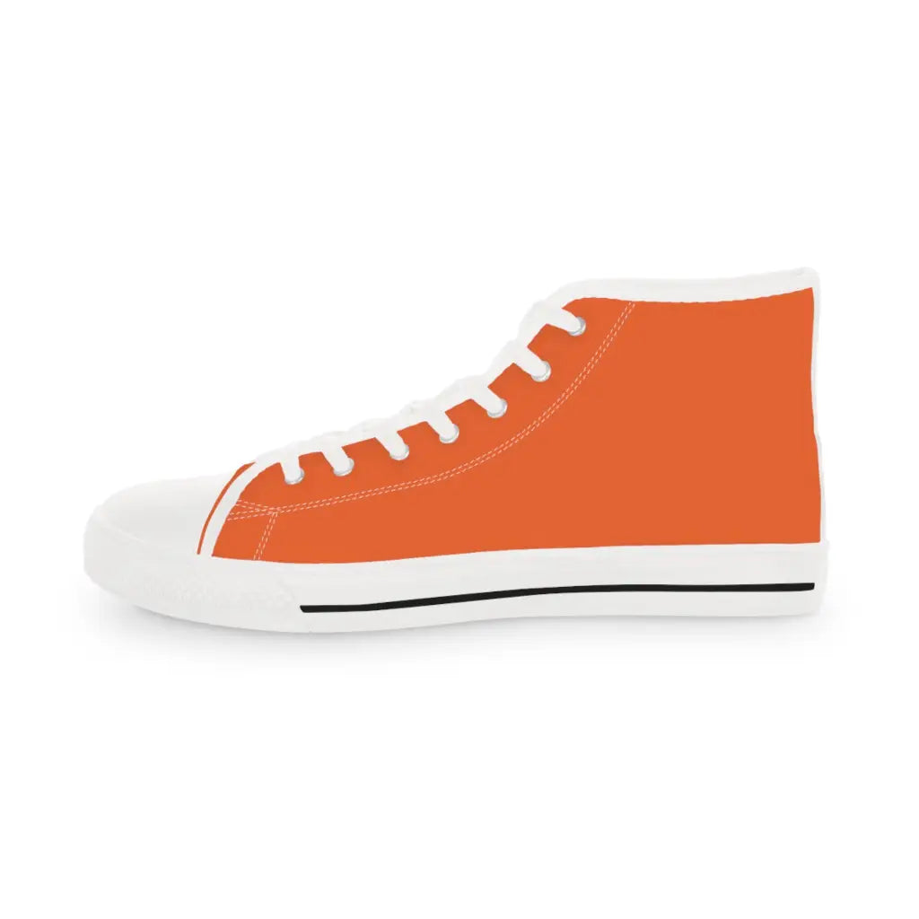 Orange Men’s High Top Sneakers - Shoes