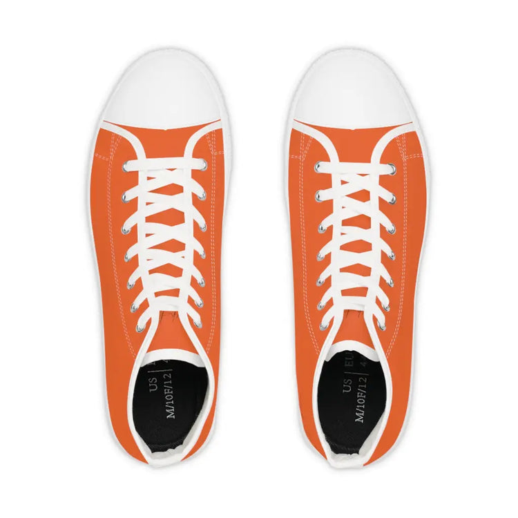 Orange Men’s High Top Sneakers - Shoes