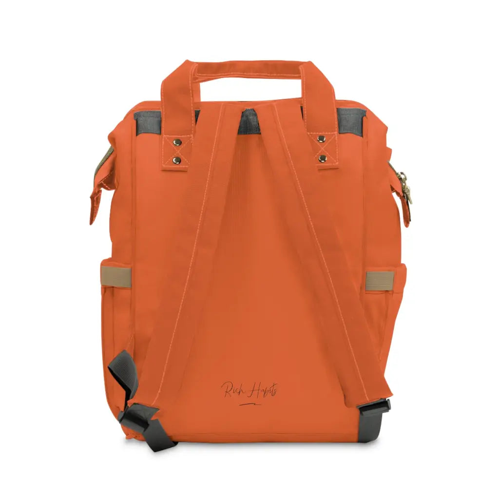 Orange Multifunctional Diaper Backpack - 15.0 × 10.8 6.7’’ -