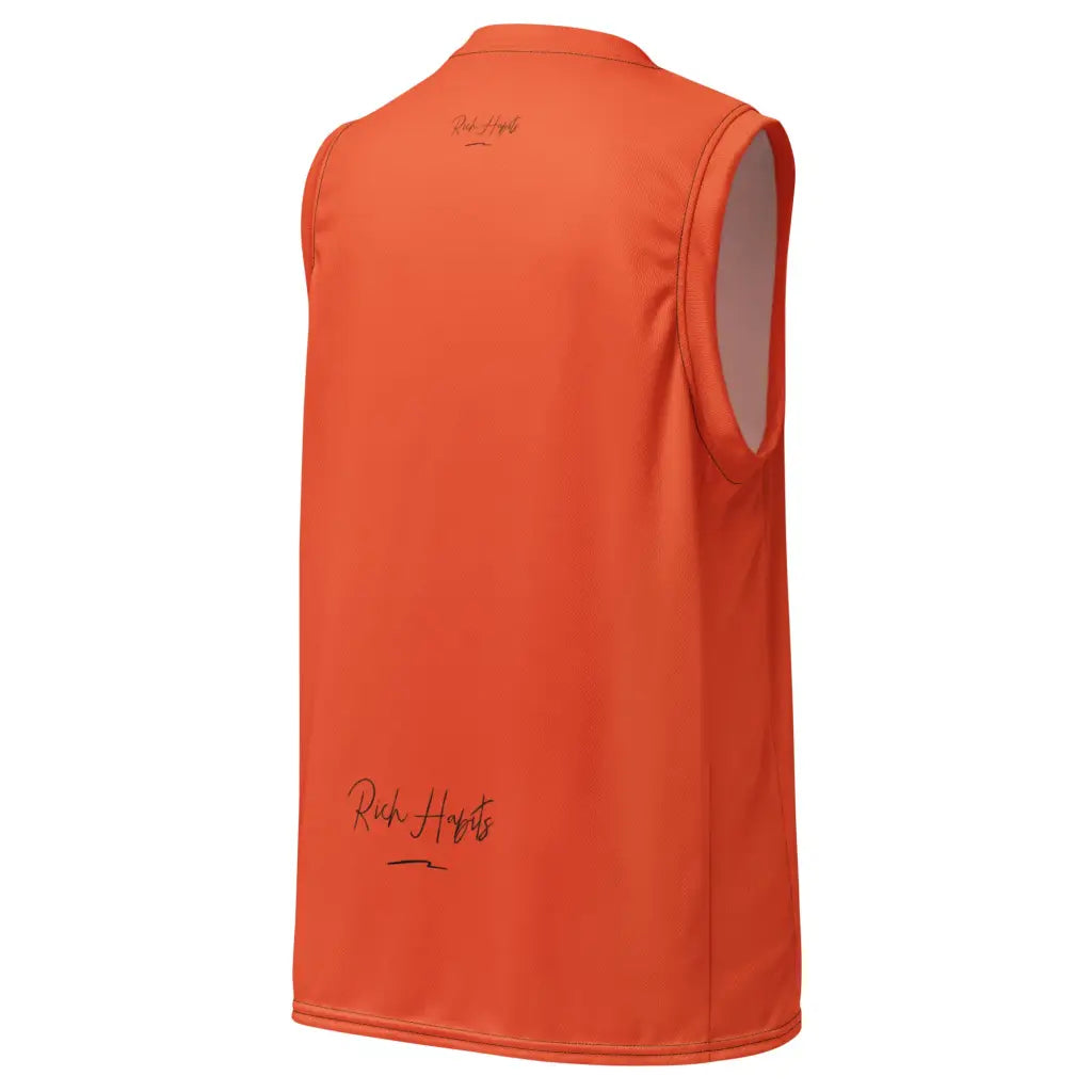 Orange unisex basketball jersey