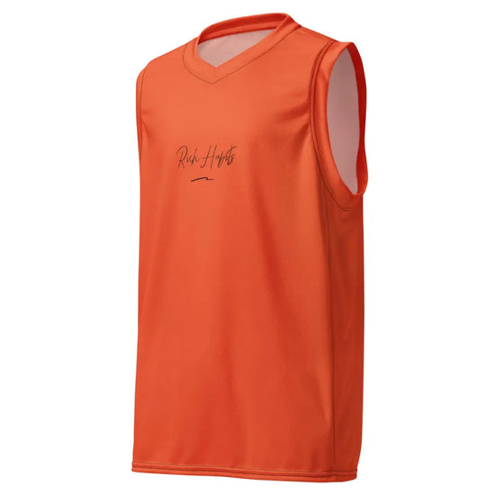 Orange unisex basketball jersey - 2XS