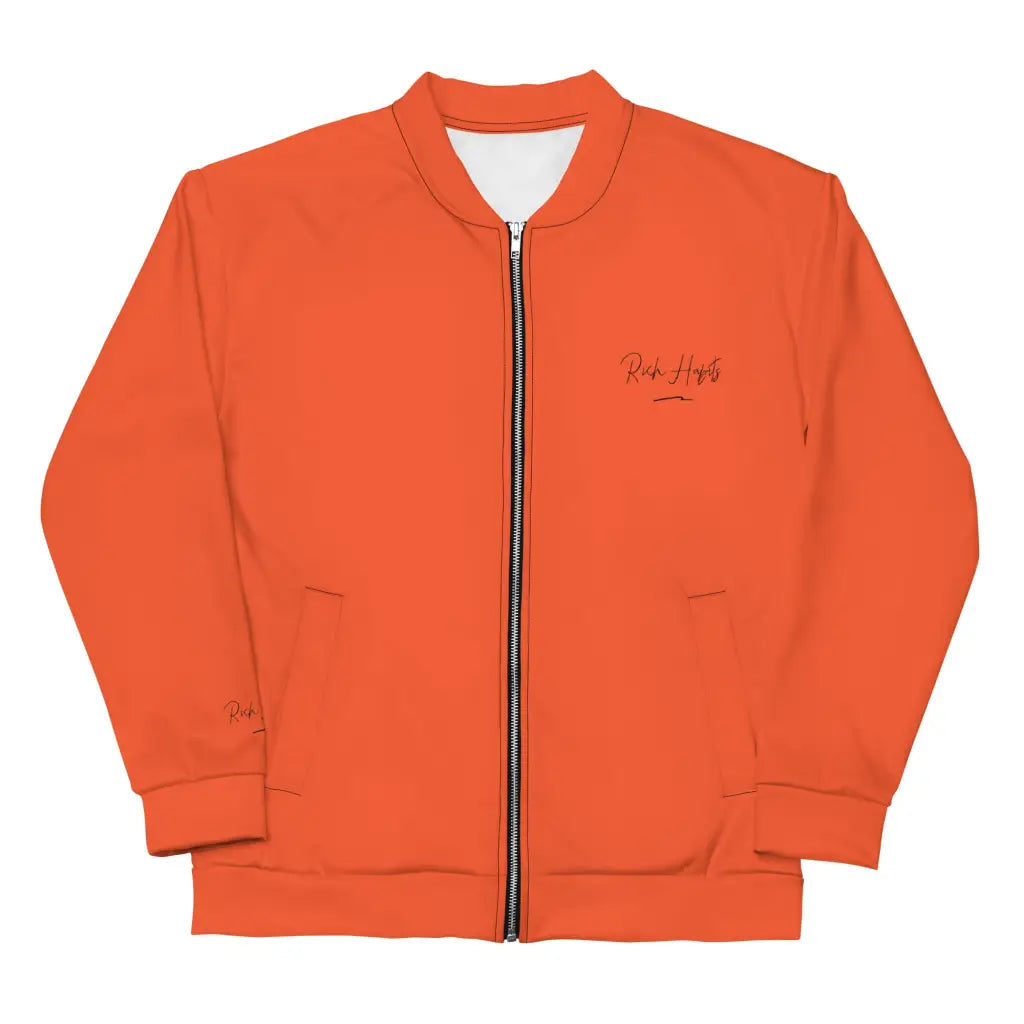 Orange Unisex Bomber Jacket - XS