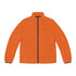 Orange Unisex Puffer Jacket - S / Dark blue zipper - All