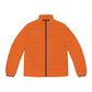 Orange Unisex Puffer Jacket - S / Dark blue zipper - All