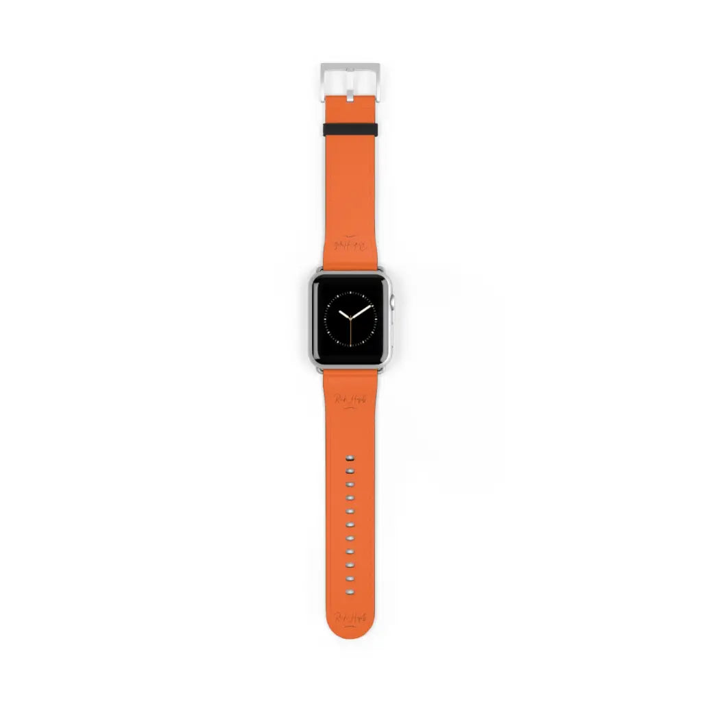 Orange Watch Band - 42 - 45 mm / Silver Matte - Accessories