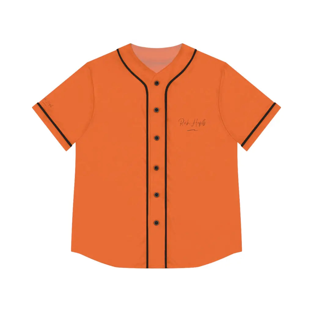 Orange Women’s Baseball Jersey - S / Black - All Over Prints