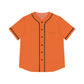 Orange Women’s Baseball Jersey - S / Black - All Over Prints