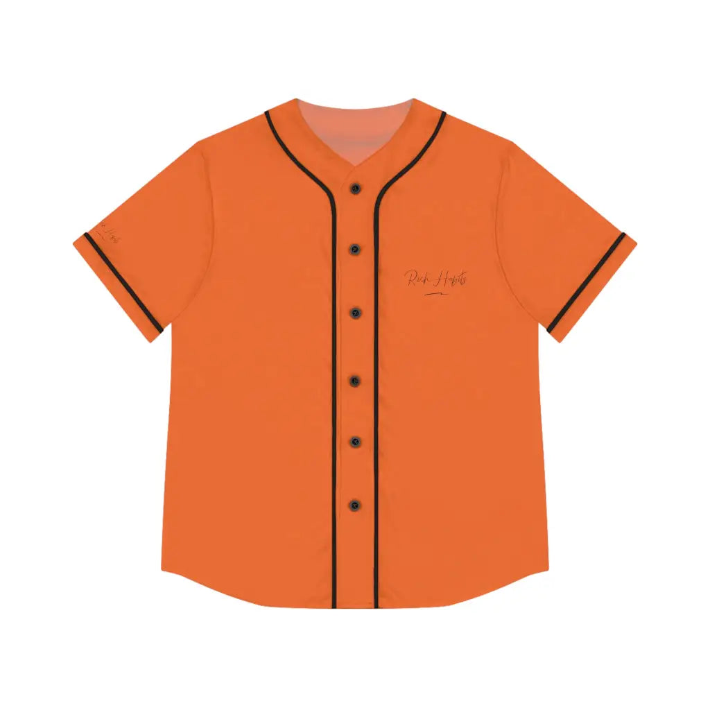 Orange Women’s Baseball Jersey - M / Black - All Over Prints