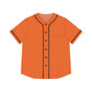 Orange Women’s Baseball Jersey - M / Black - All Over Prints