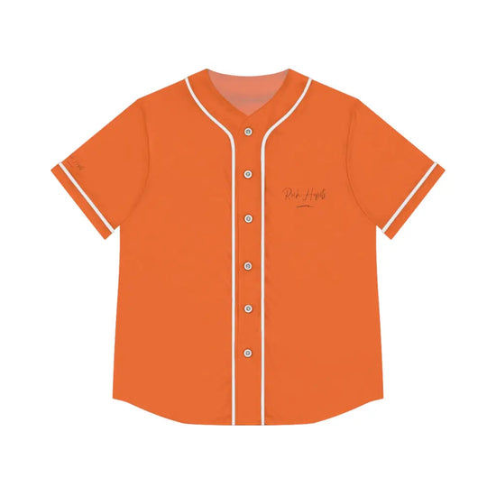 Orange Women’s Baseball Jersey - XS / Black - All Over