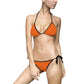 Orange Women’s Bikini Swimsuit - S / Black - All Over Prints