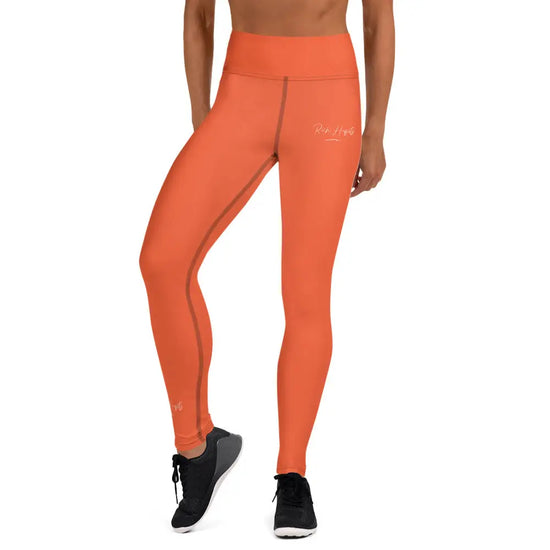 Orange Yoga Leggings - XS