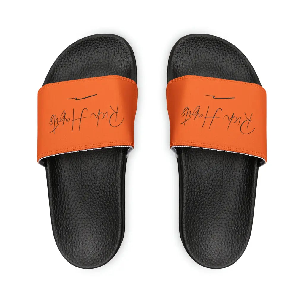 Orange Youth PU Slide Sandals - Black / Kid’s 13 - Shoes