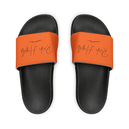 Orange Youth PU Slide Sandals - Black / Kid’s 13 - Shoes