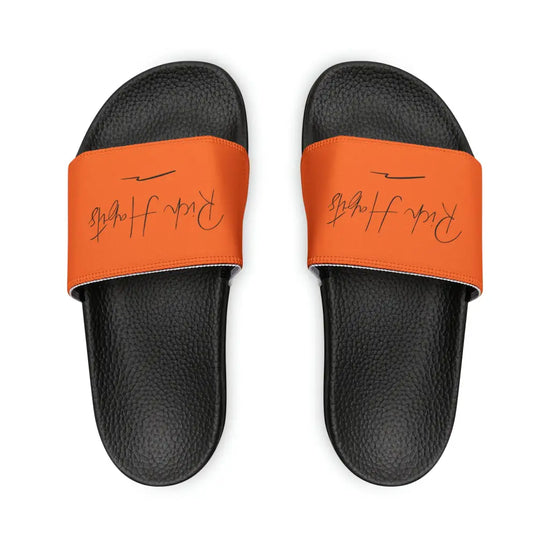 Orange Youth PU Slide Sandals - Black / Kid’s 13 - Shoes