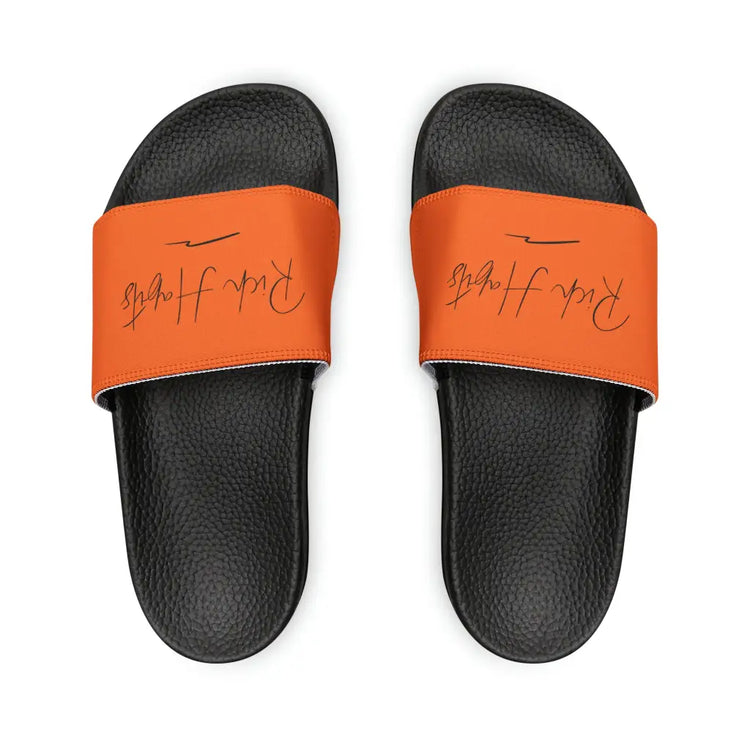 Orange Youth PU Slide Sandals - Black / Kid’s 13 - Shoes