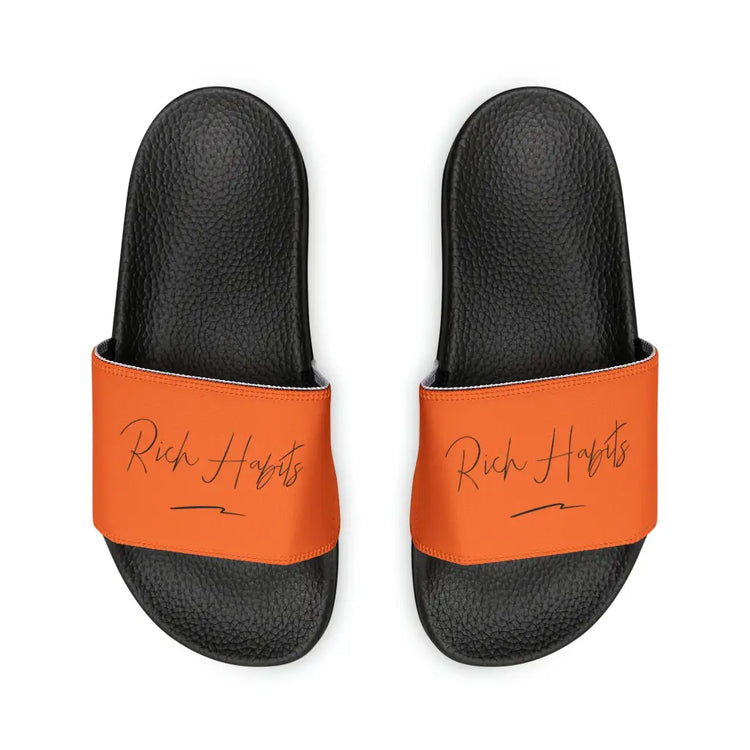 Orange Youth PU Slide Sandals - Shoes