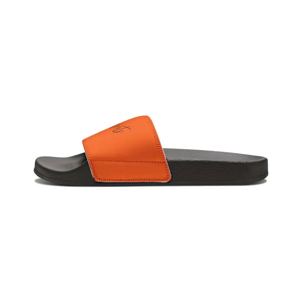 Orange Youth PU Slide Sandals - Shoes