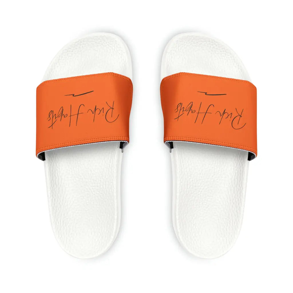 Orange Youth PU Slide Sandals - White / Kid’s 13 - Shoes