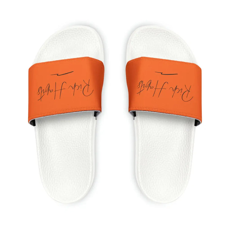 Orange Youth PU Slide Sandals - White / Kid’s 13 - Shoes