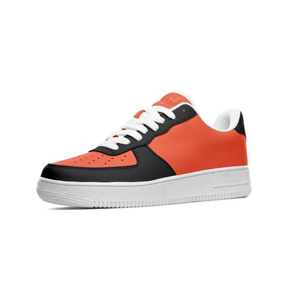 RH1 Orange/Black Low Top Leather Sneakers - 3 Men / 4.5