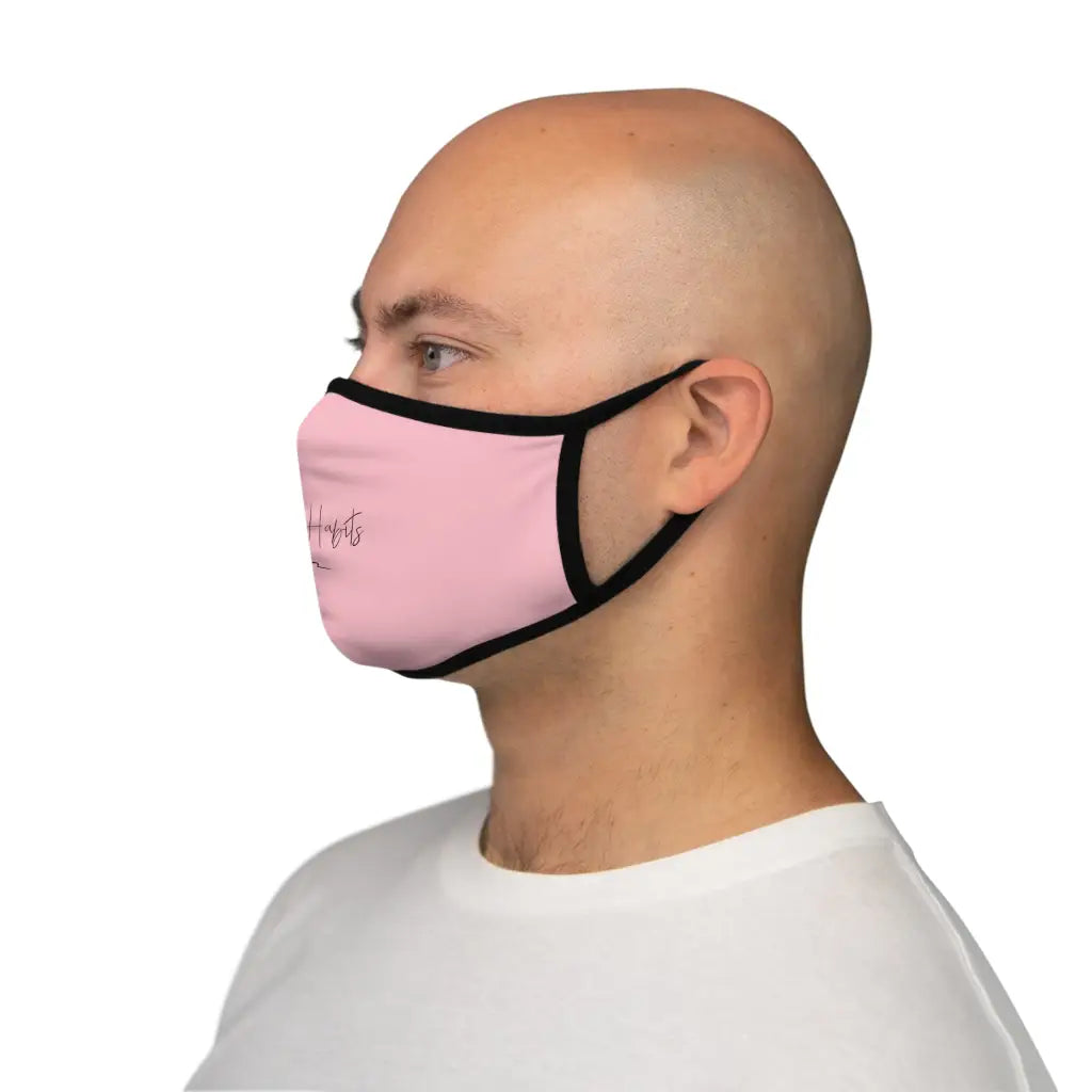 Pink Fitted Polyester Face Mask - One size - Accessories