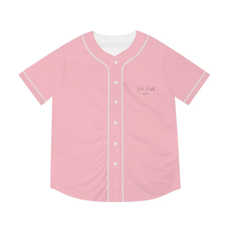 Pink Men’s Baseball Jersey - XS / Black - All Over Prints