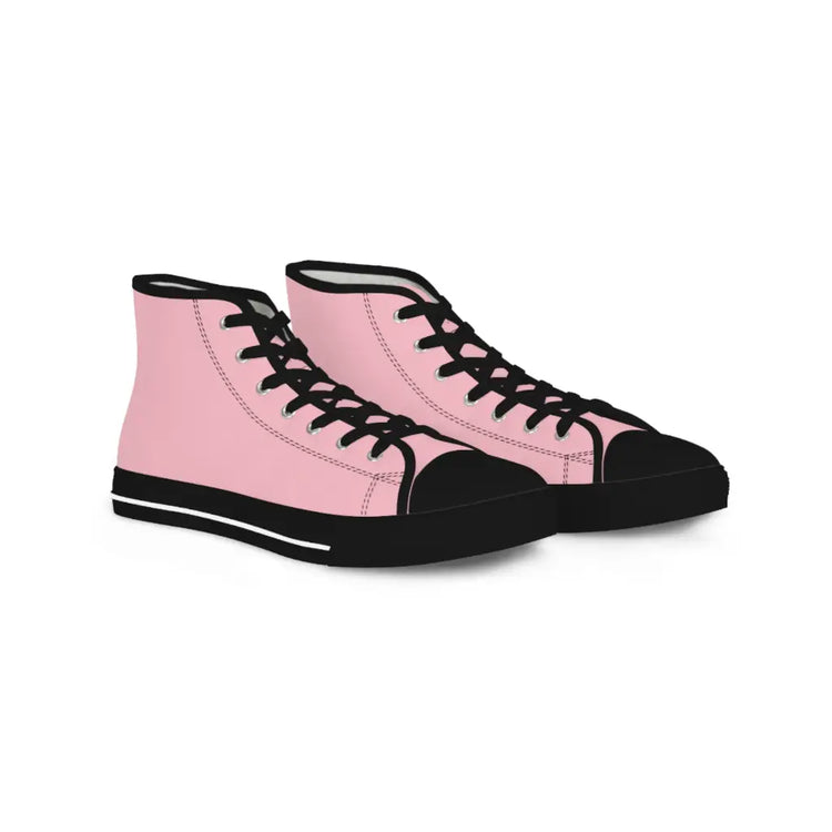 Pink Men’s High Top Sneakers - US 5 / Black sole - Shoes