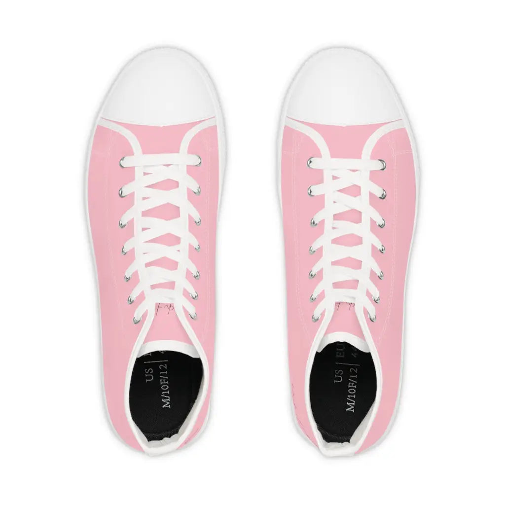 Pink Men’s High Top Sneakers - Shoes