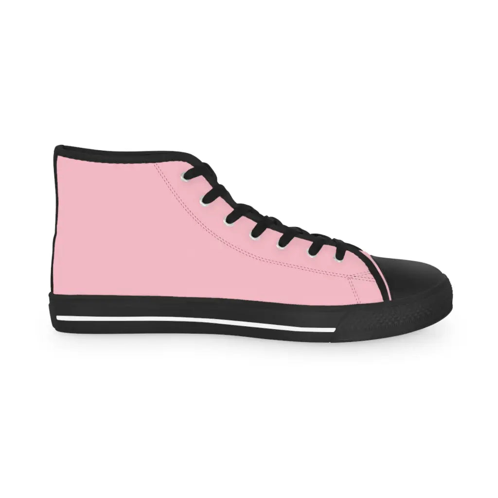 Pink Men’s High Top Sneakers - Shoes