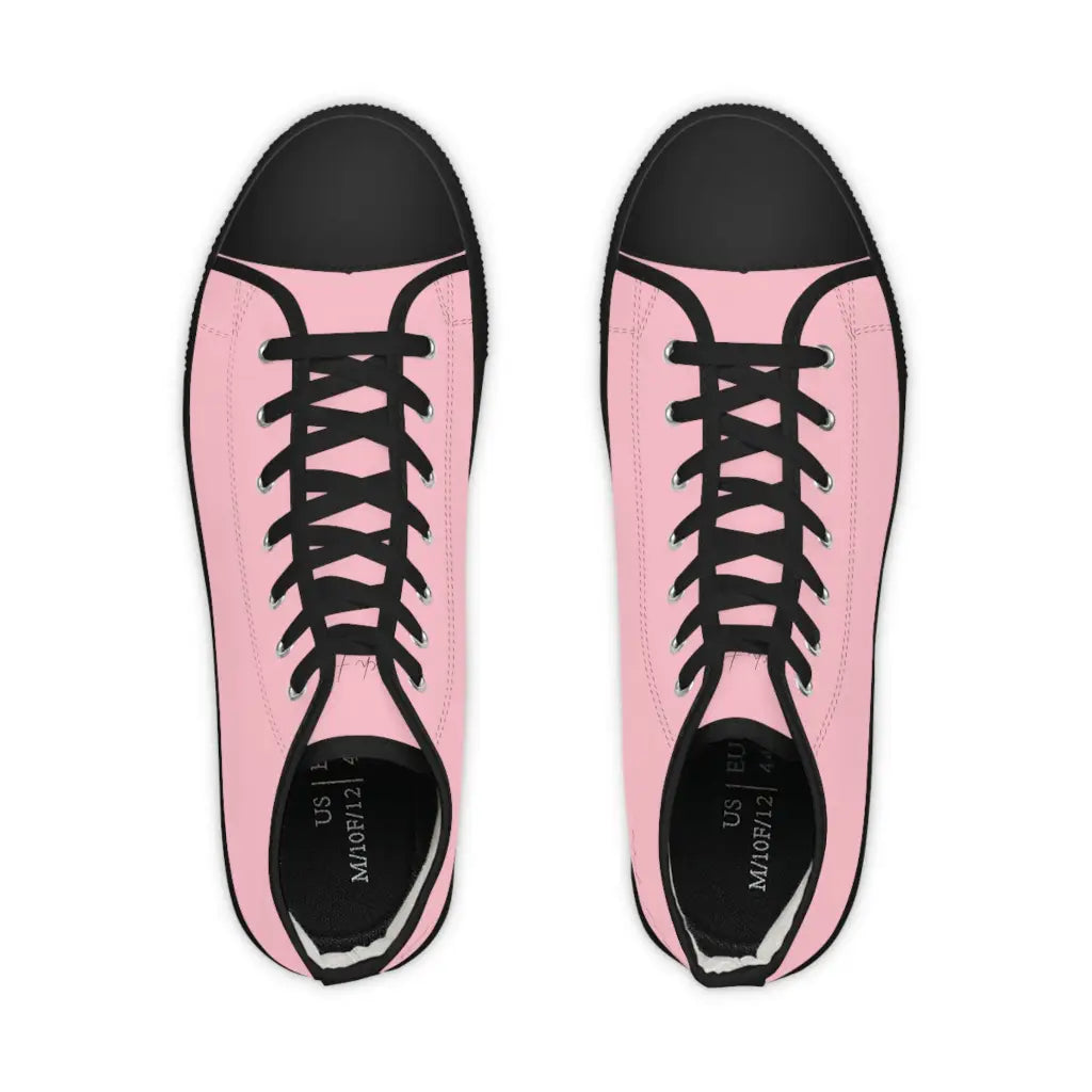 Pink Men’s High Top Sneakers - Shoes