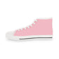 Pink Men’s High Top Sneakers - Shoes