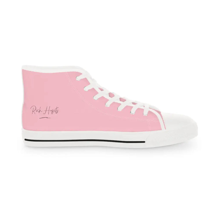 Pink Men’s High Top Sneakers - Shoes