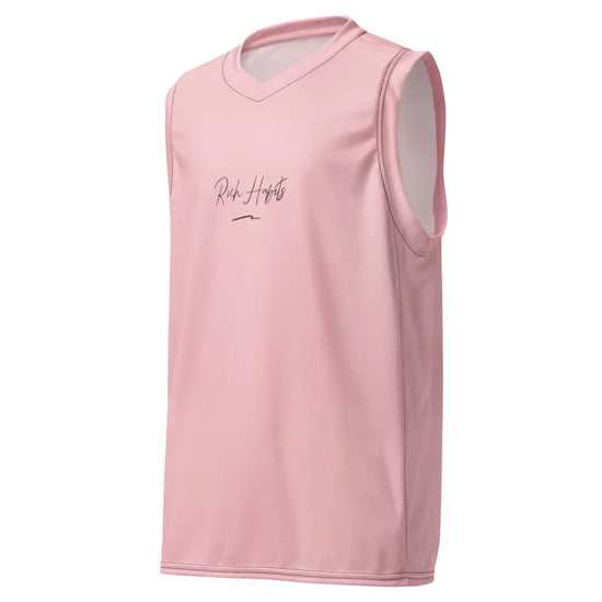 Pink unisex basketball jersey - 2XS