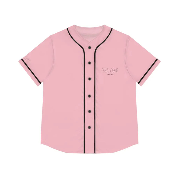 Pink Women’s Baseball Jersey - XL / Black - All Over Prints