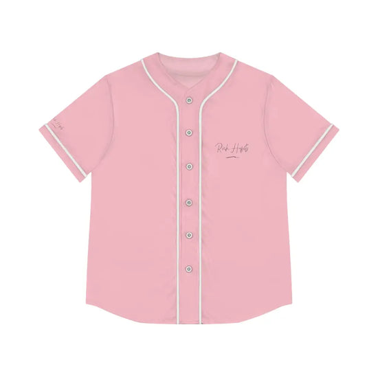 Pink Women’s Baseball Jersey - XS / Black - All Over Prints