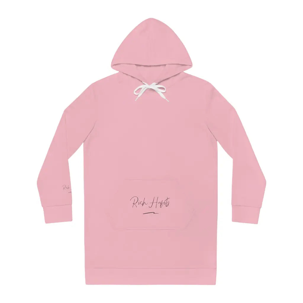 Pink Women’s Hoodie Dress - L / Seam thread color