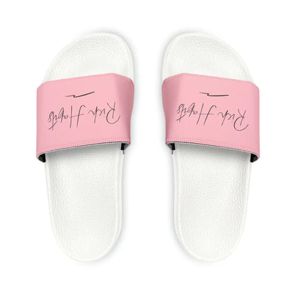 Pink Youth PU Slide Sandals - White / Kid’s 13 - Shoes